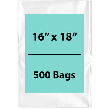 Clear poly bags Flat 16 inch (width) X 18 inch (Height) LDPE
